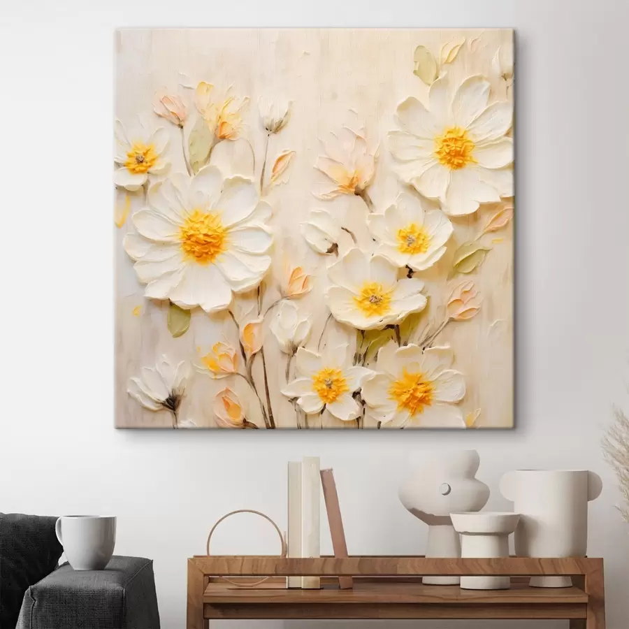  Peintures Fleurs aux tons pastel dans un style peinture à l'huile s45742