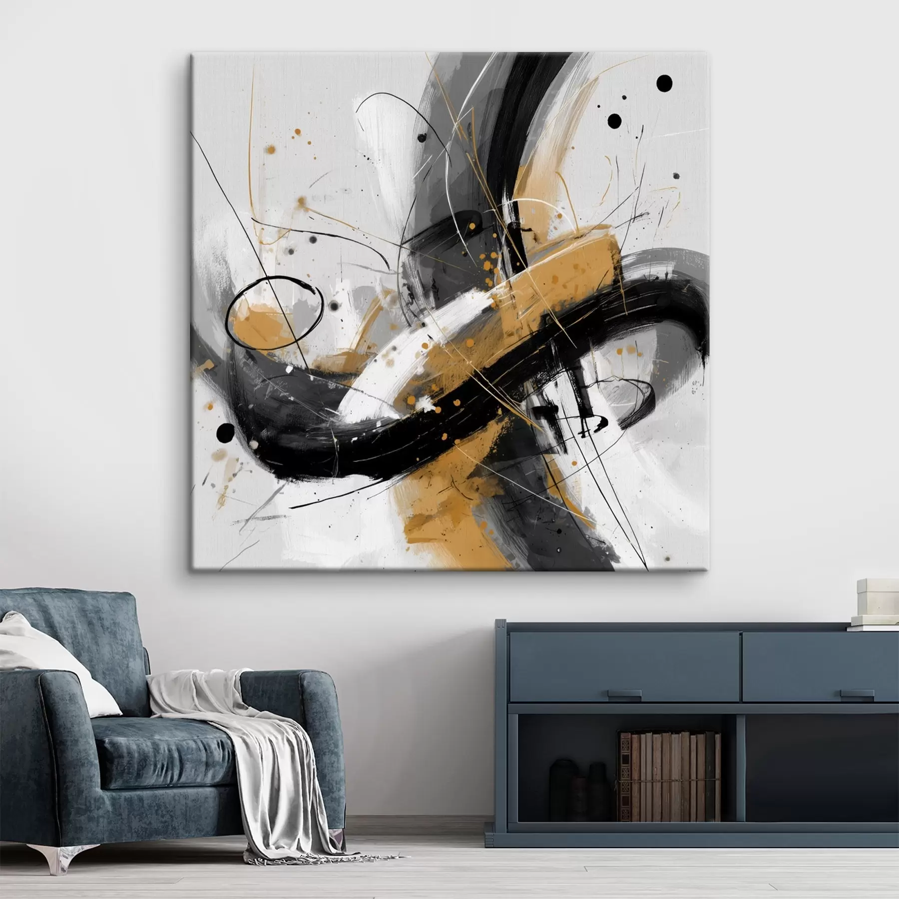  Peintures Écho graphique dans le style abstrait moderne s45848