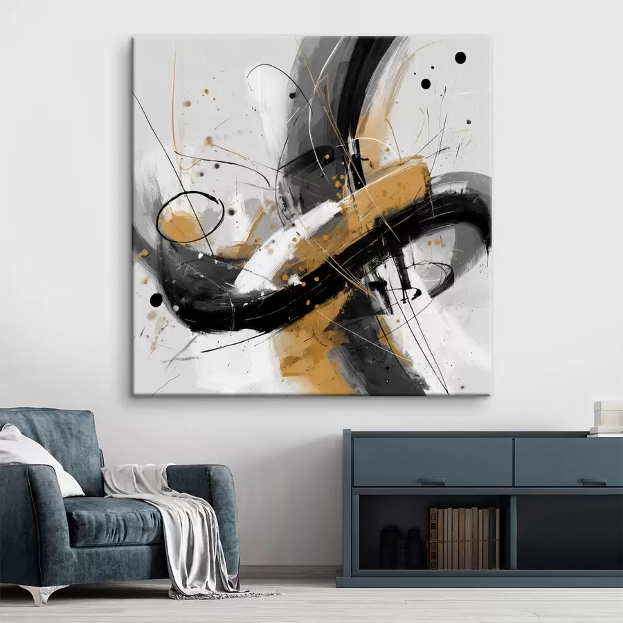  Peintures Écho graphique dans le style abstrait moderne s45848