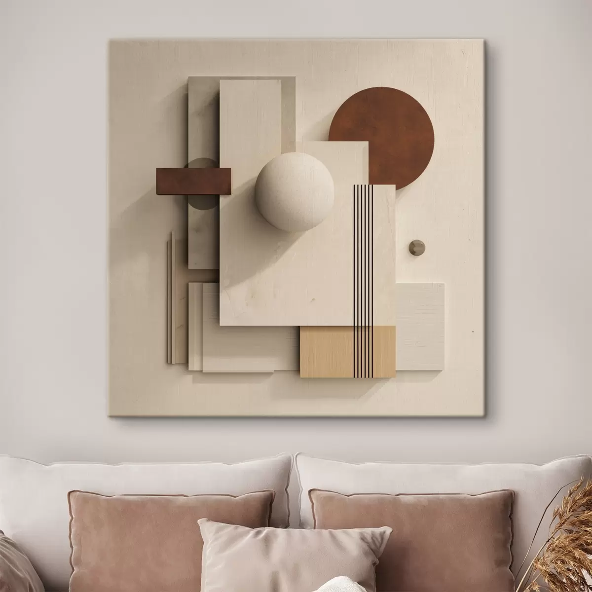  Schilderijen Geometrie van rust in moderne minimalistische stijl s45856