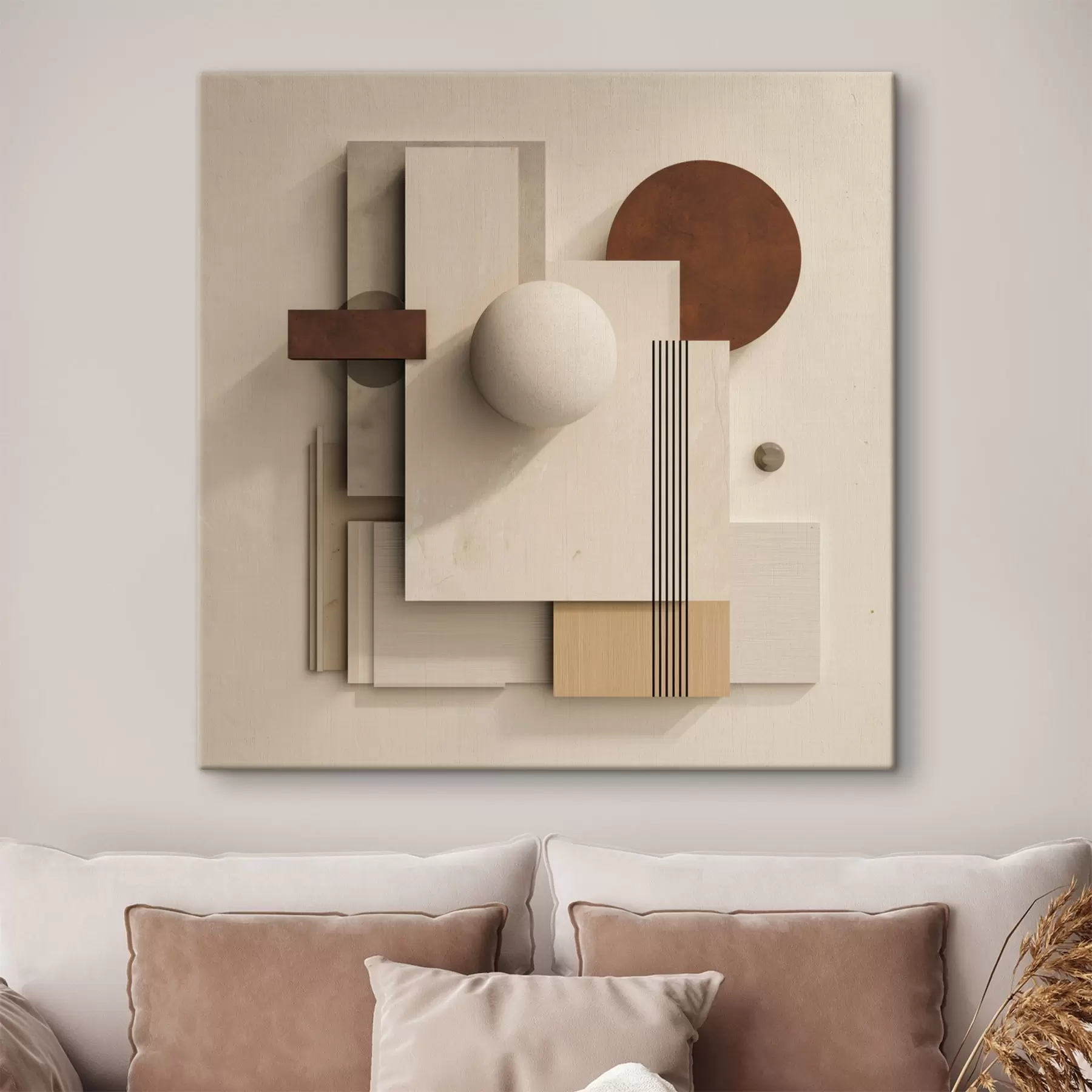  Schilderijen Geometrie van rust in moderne minimalistische stijl s45856