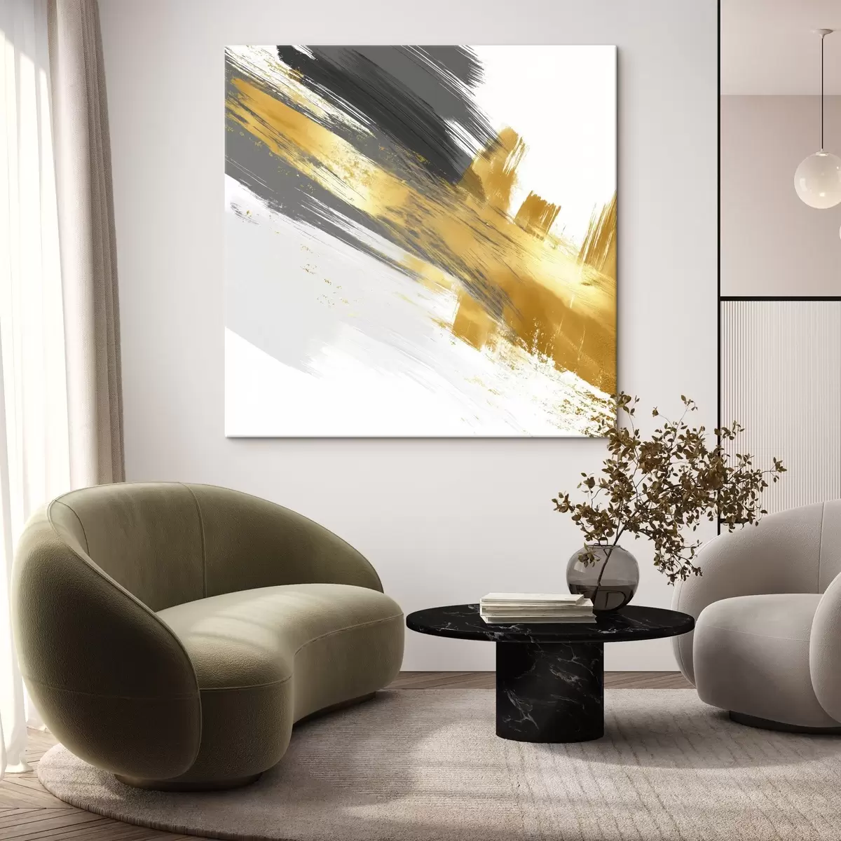  Schilderijen Moderne kunst met elementen van snelle penseelstreken s45865