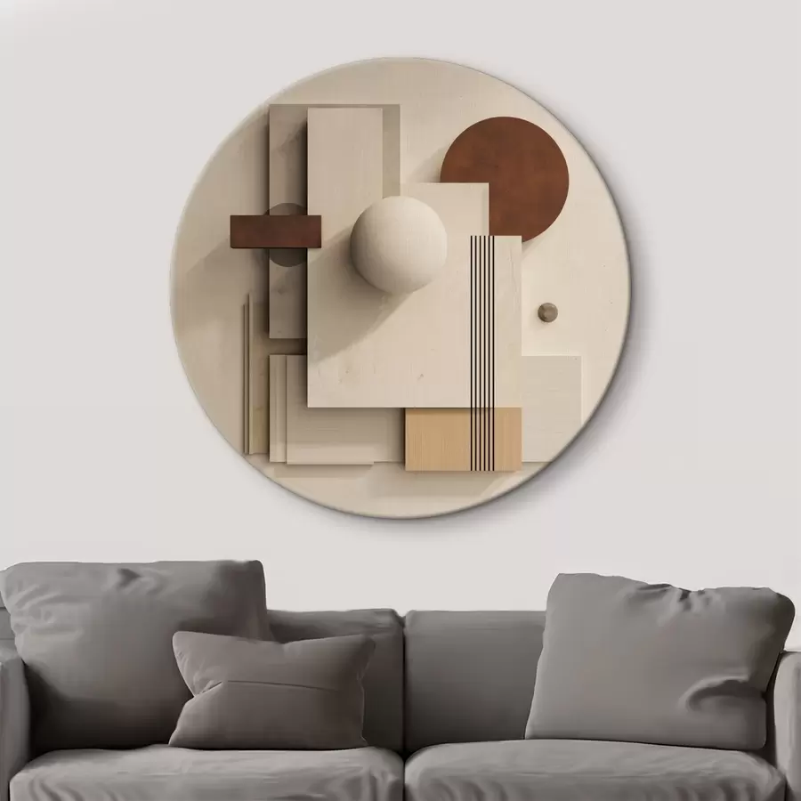  Schilderijen Geometrie van rust in moderne minimalistische stijl r45856