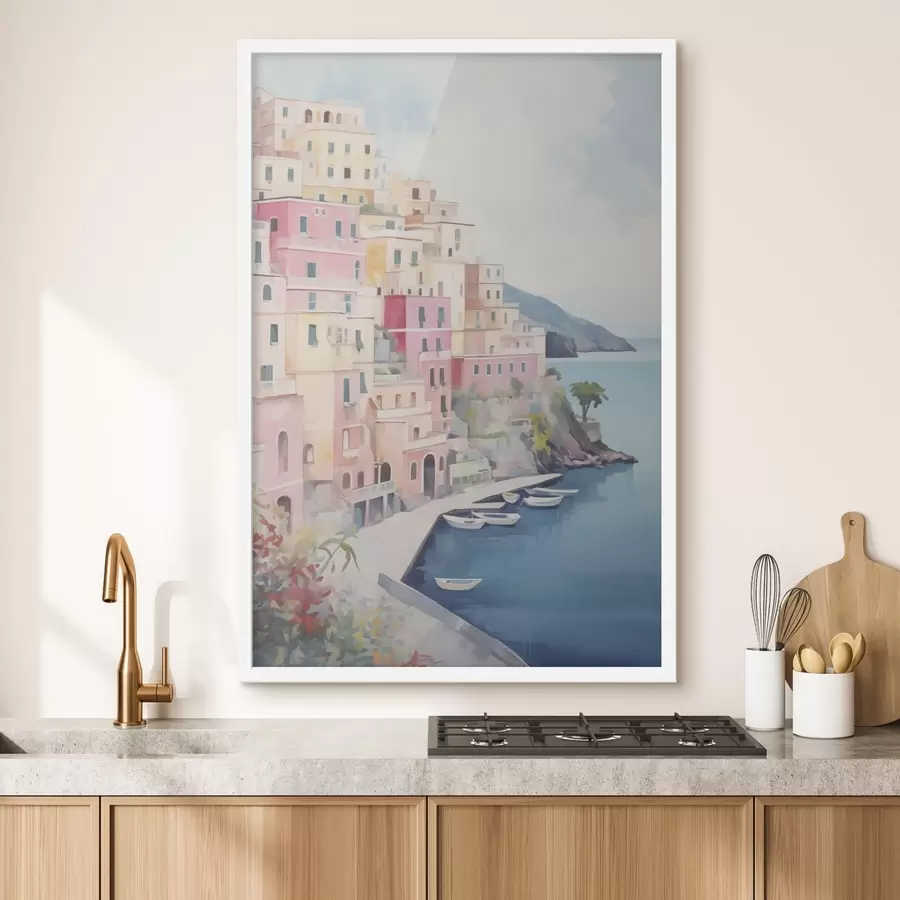 Papier peint photo Maisons rêvant de la mer f46066