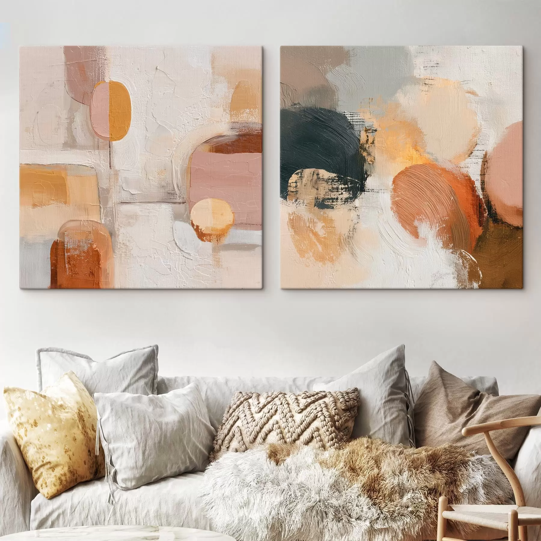  Peintures Géométrie du calme dans un style abstrait m00747