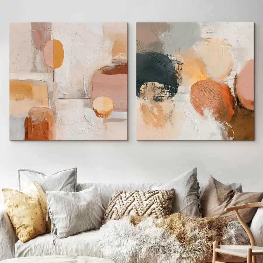  Peintures Géométrie du calme dans un style abstrait m00747