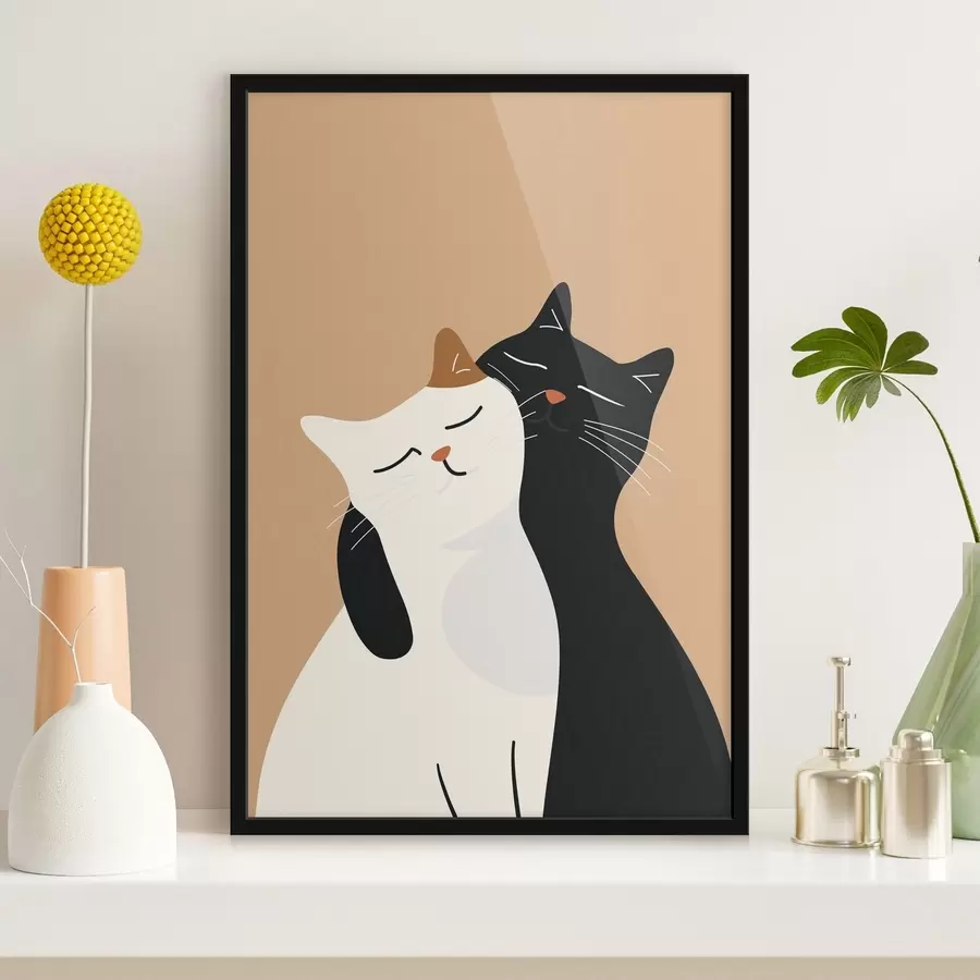 Fotobehang Kattenduo f46043