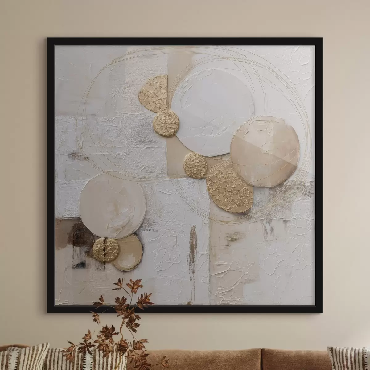 Poster Abstractie in volumetrische schilderstijl f45852