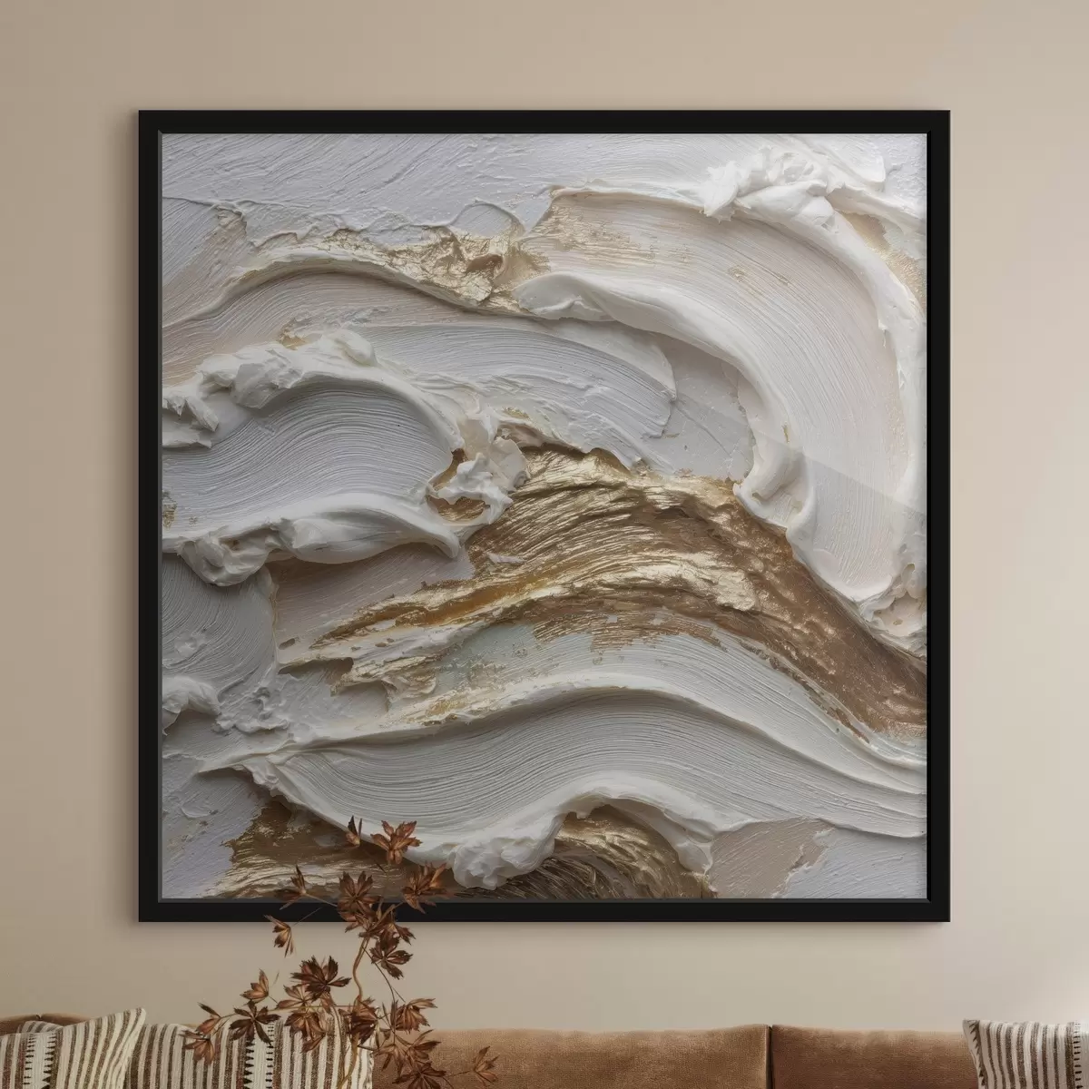 Affiche Vague de forme dans un style d'abstraction volumétrique f45853