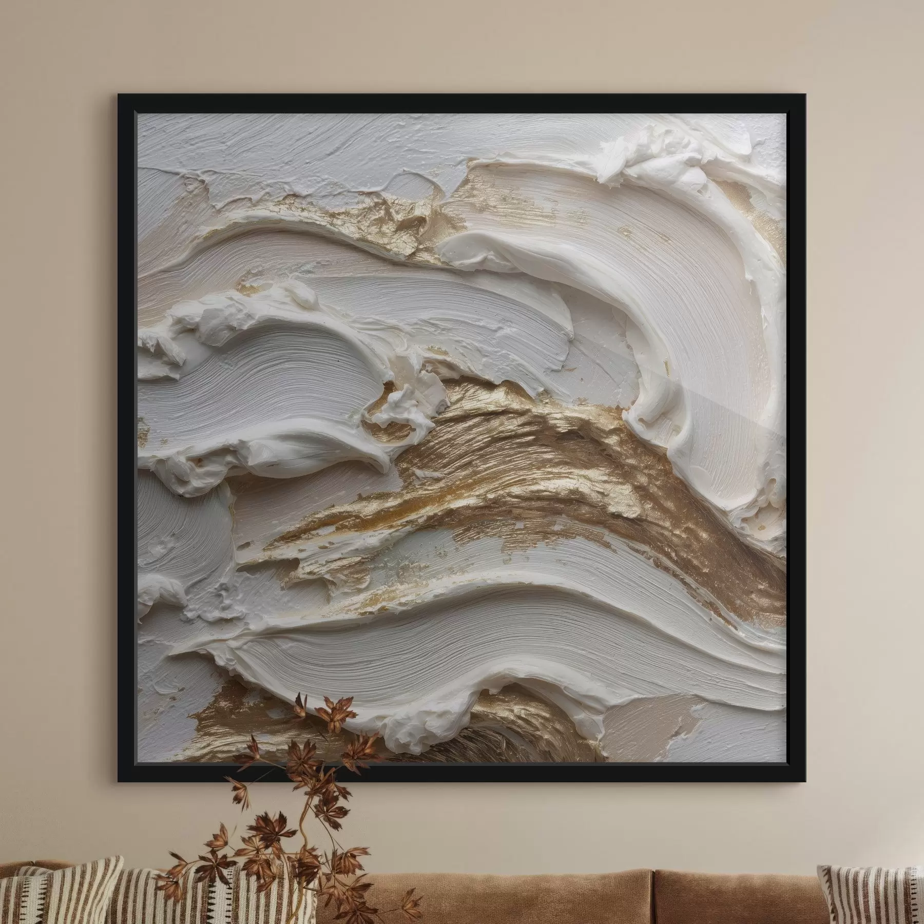 Fotobehang Golfvorm in volumetrische abstractiestijl f45853