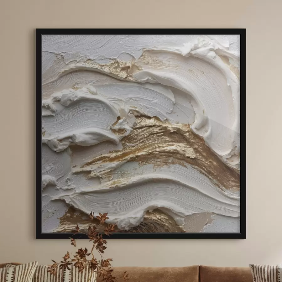 Papier peint photo Vague de forme dans un style d'abstraction volumétrique f45853