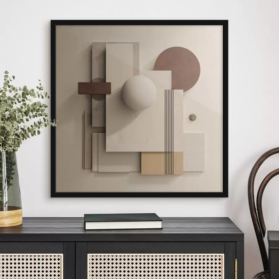 Fotobehang Geometrie van rust in moderne minimalistische stijl f45856