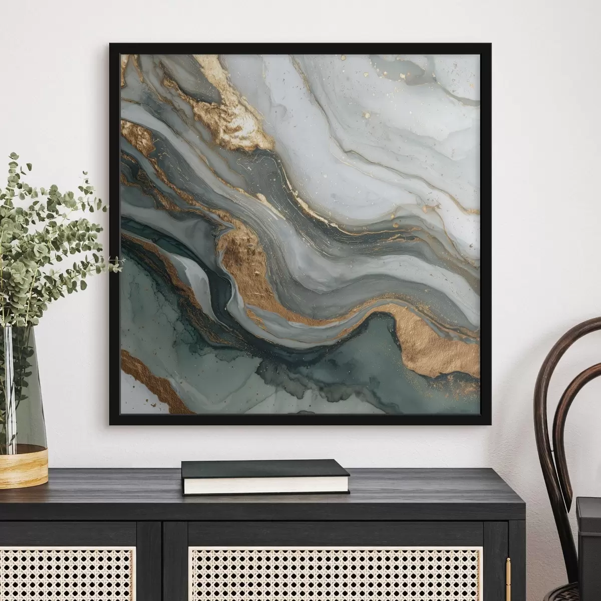 Poster Abstractie in marmertextuurstijl f45857