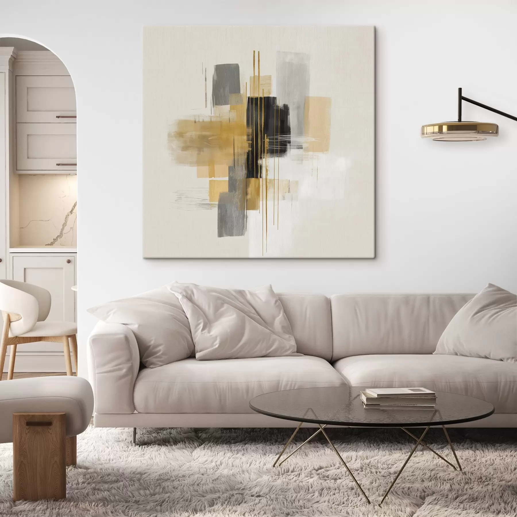  Peintures Verticales de l'espace dans un style abstrait graphique s45850