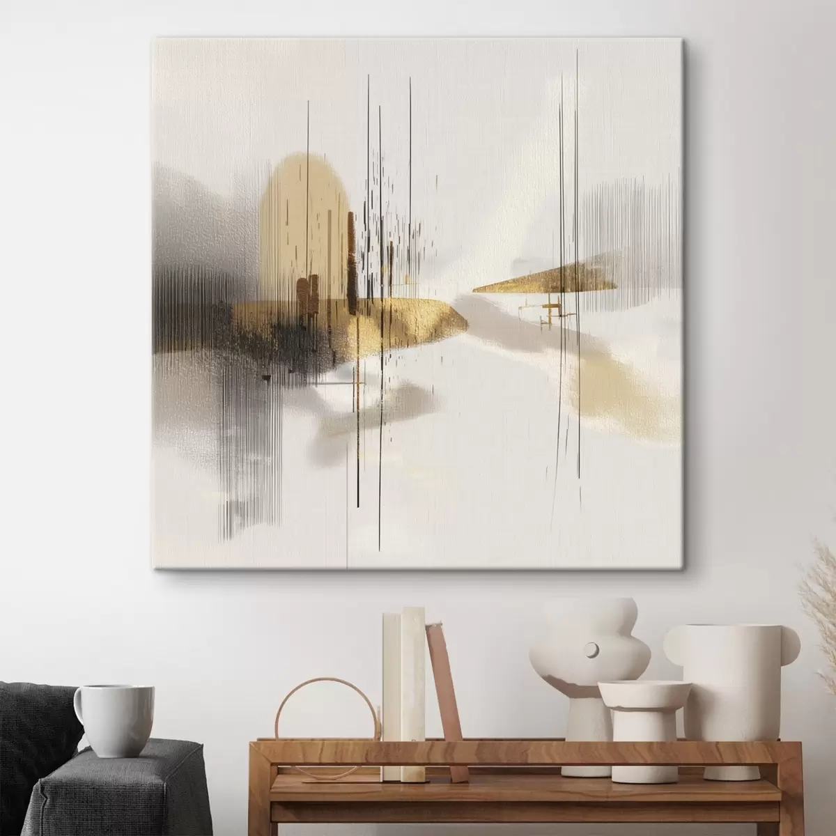  Schilderijen Rustige kust in minimalistische grafische stijl s45849