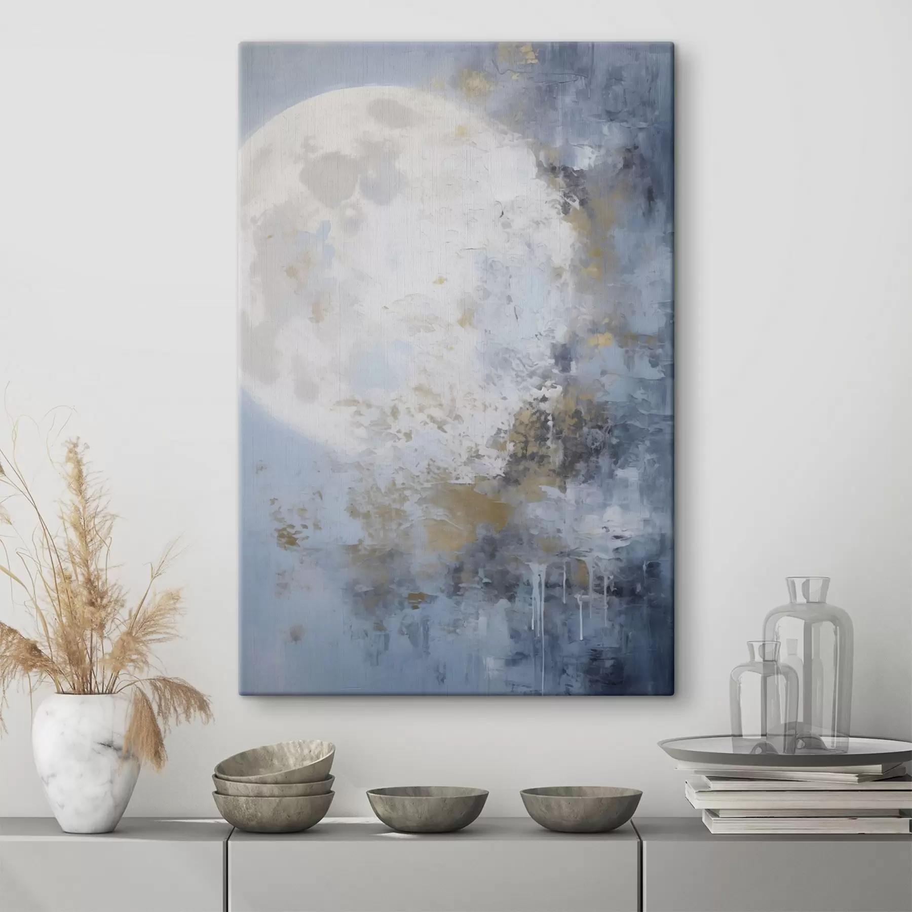  Peintures Abstraction lunaire s46125