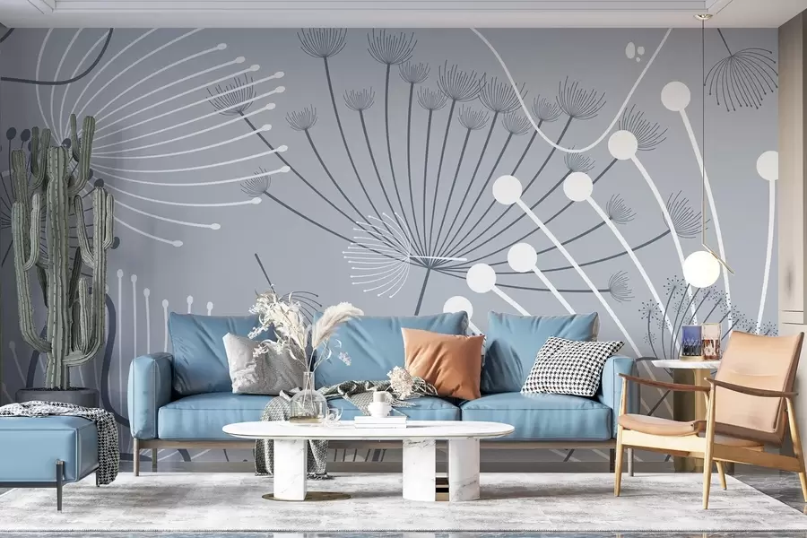 Fotobehang Abstracte bloemen w04702v1