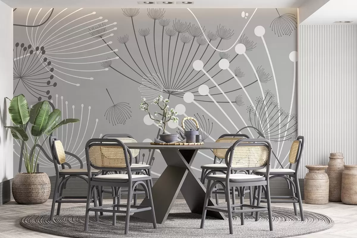 Fotobehang Abstracte bloemen w04702v3