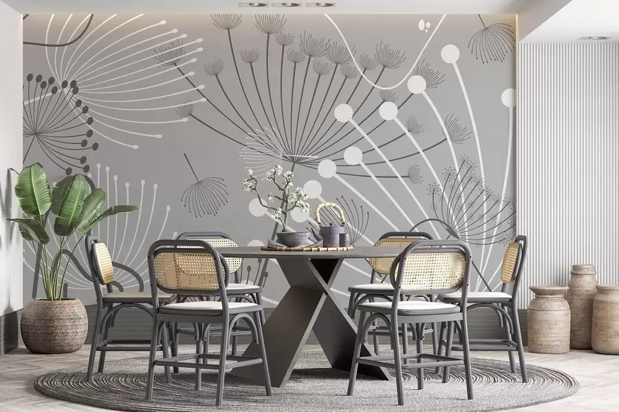 Papier peint photo Fleurs abstraites w04702v3