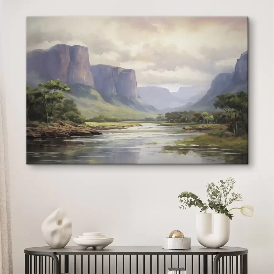  Peintures Parc avec vue sur la montagne s46194