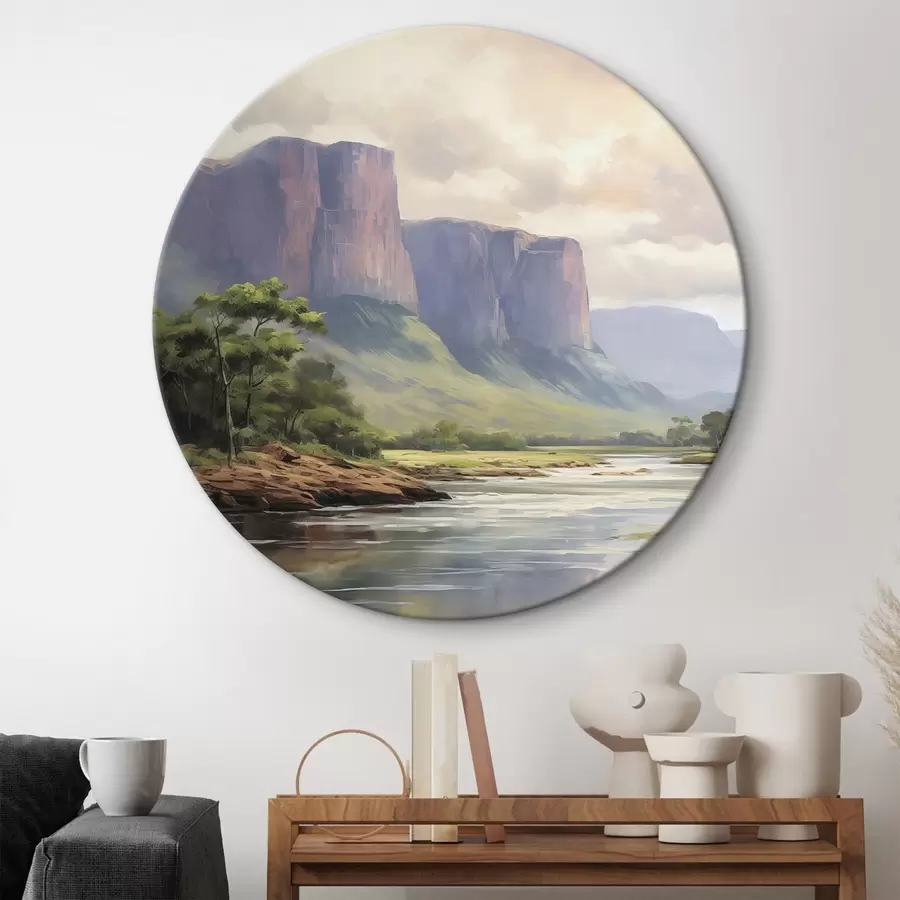  Peintures Parc avec vue sur la montagne r46194