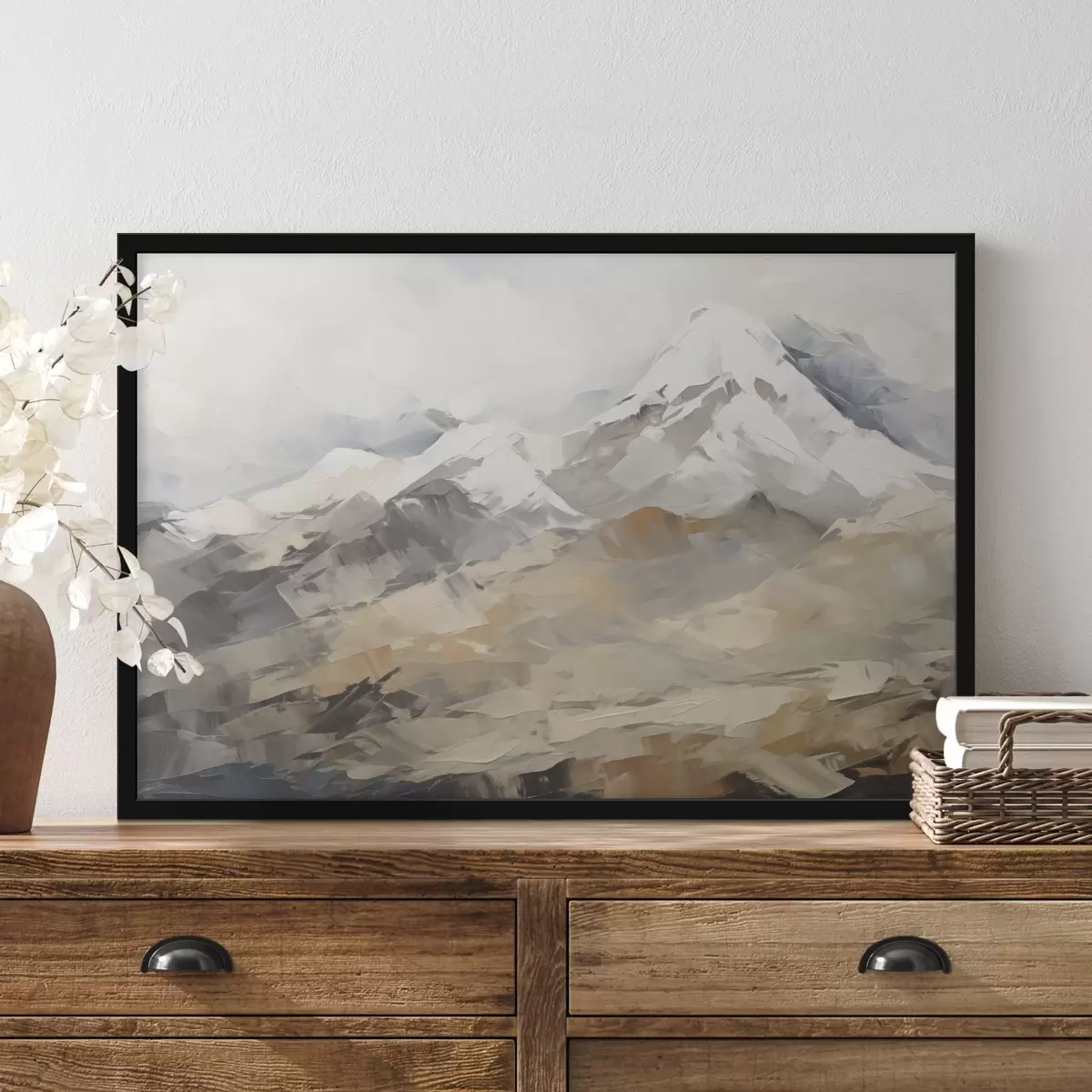 Affiche Peinture imitant la montagne f46193