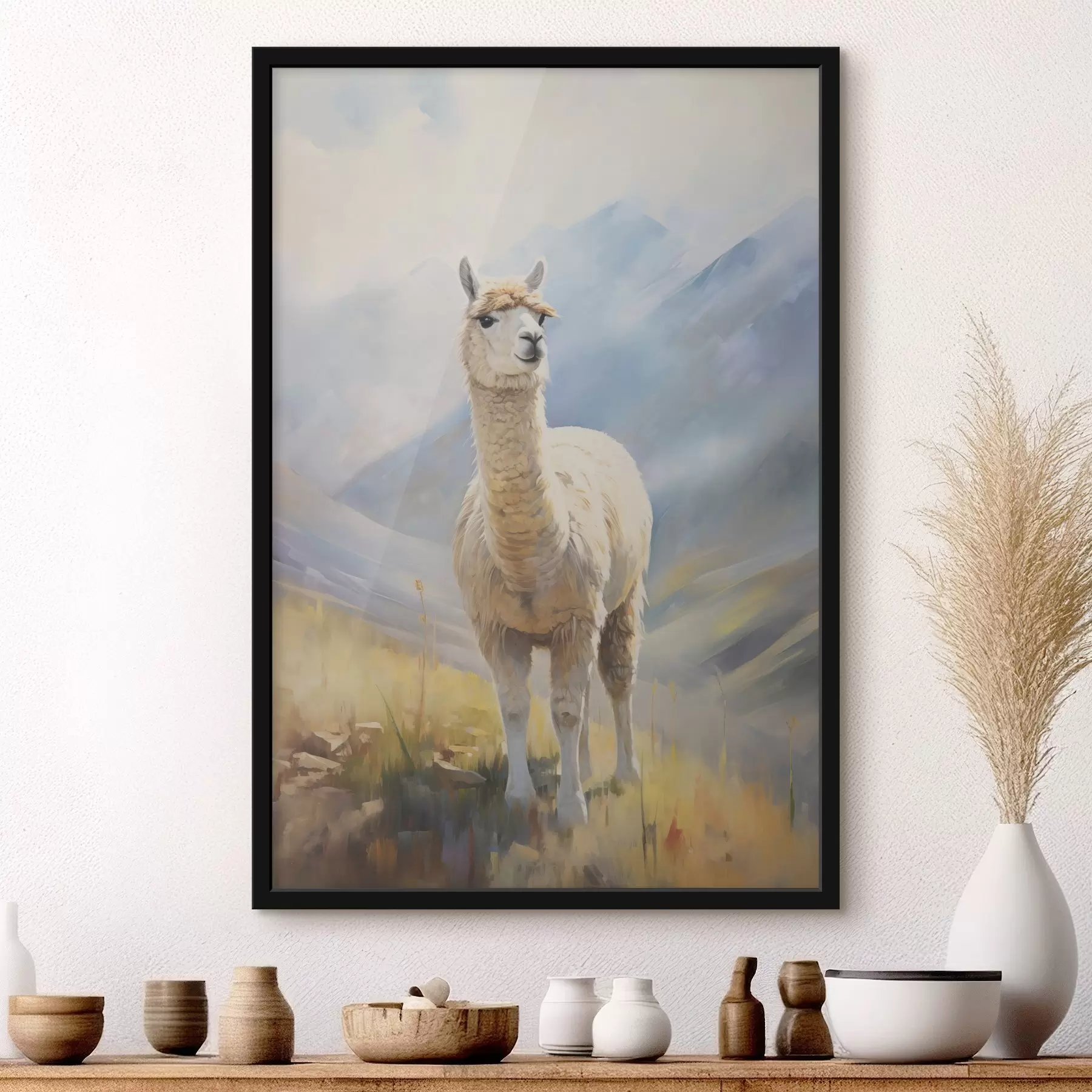Fotobehang Lama f46196