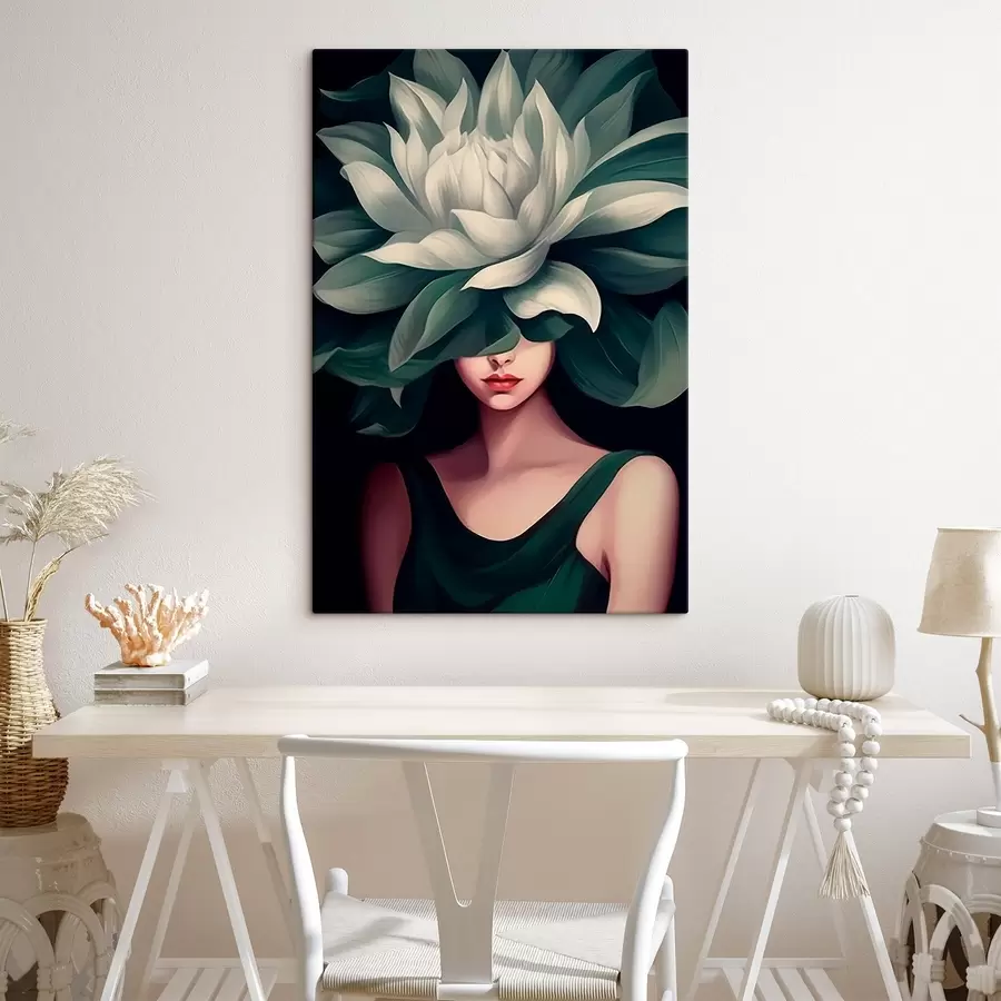  Peintures Fille avec une fleur s46207