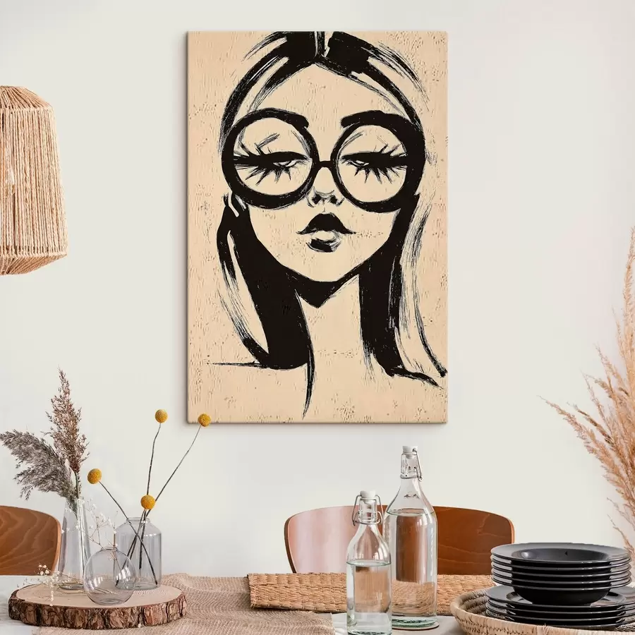  Peintures Fille à lunettes s46244