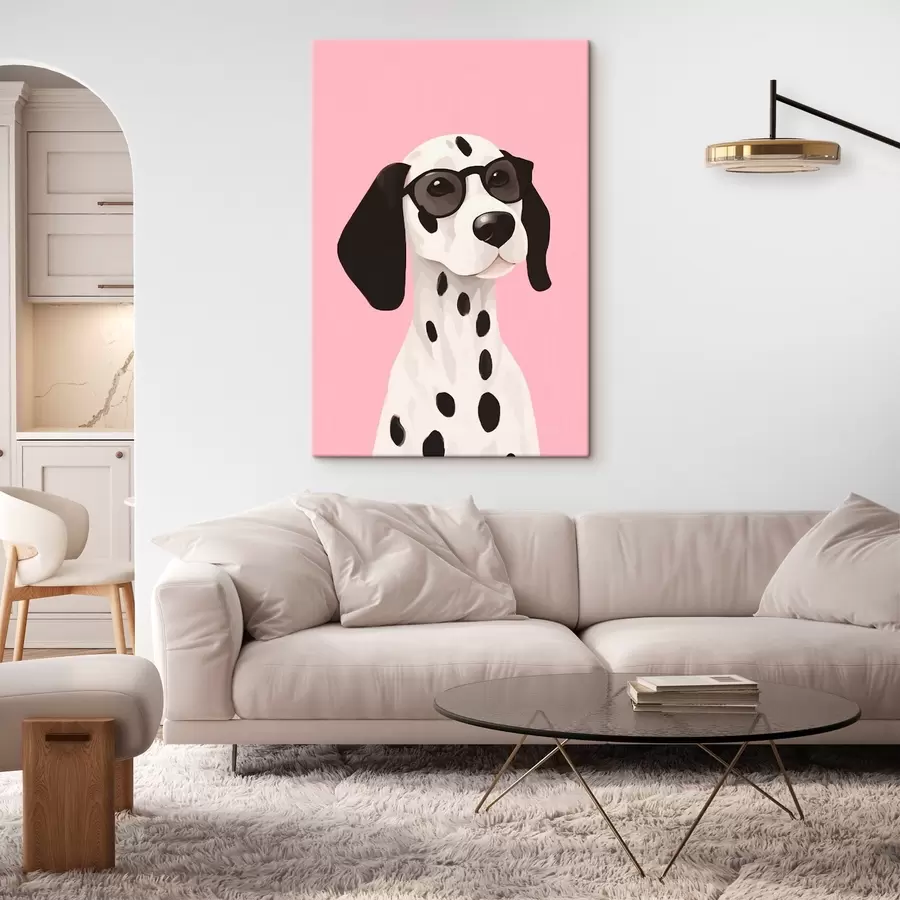  Peintures Dalmatien avec lunettes de soleil s46251
