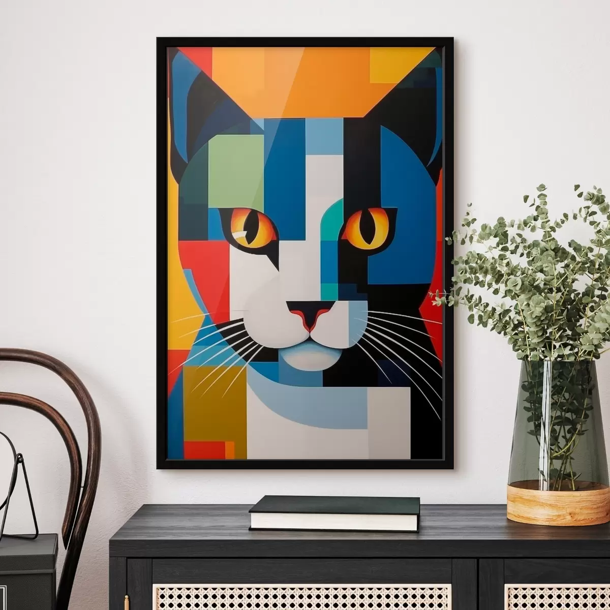 Affiche Chat abstrait f46204