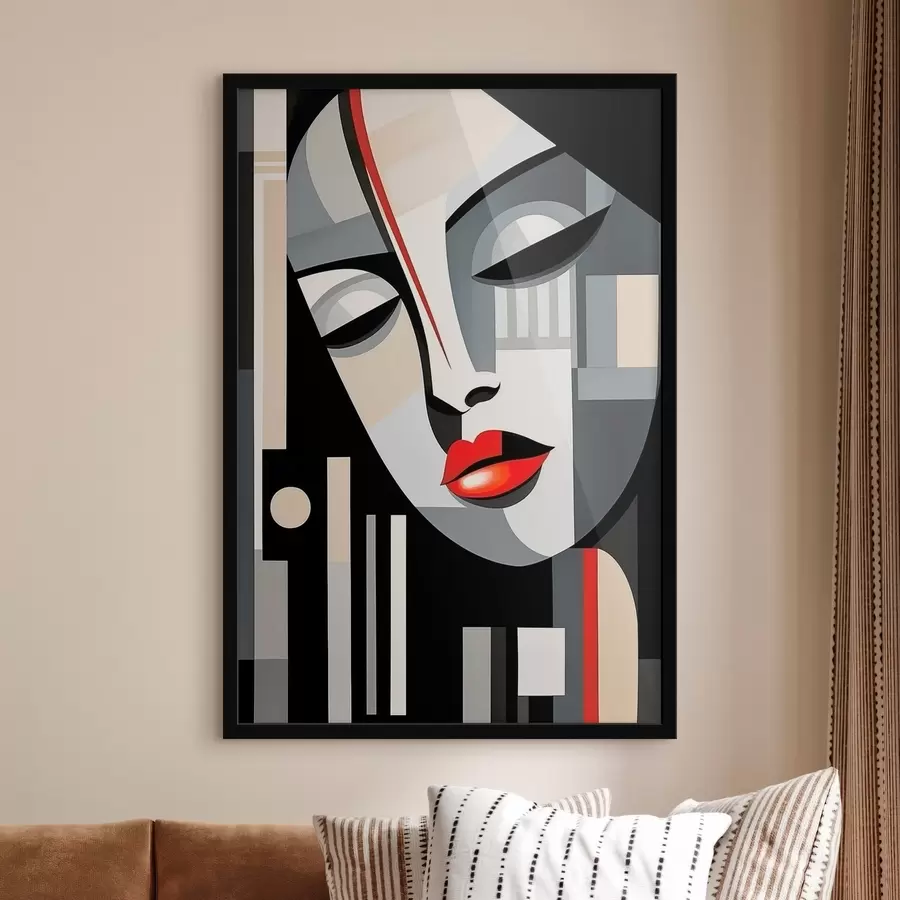 Papier peint photo Visage abstrait f46213