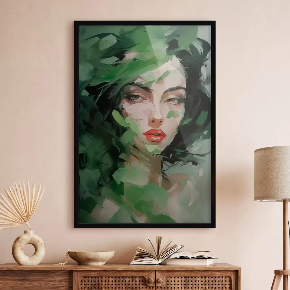 Affiche Portrait féminin abstrait f46224