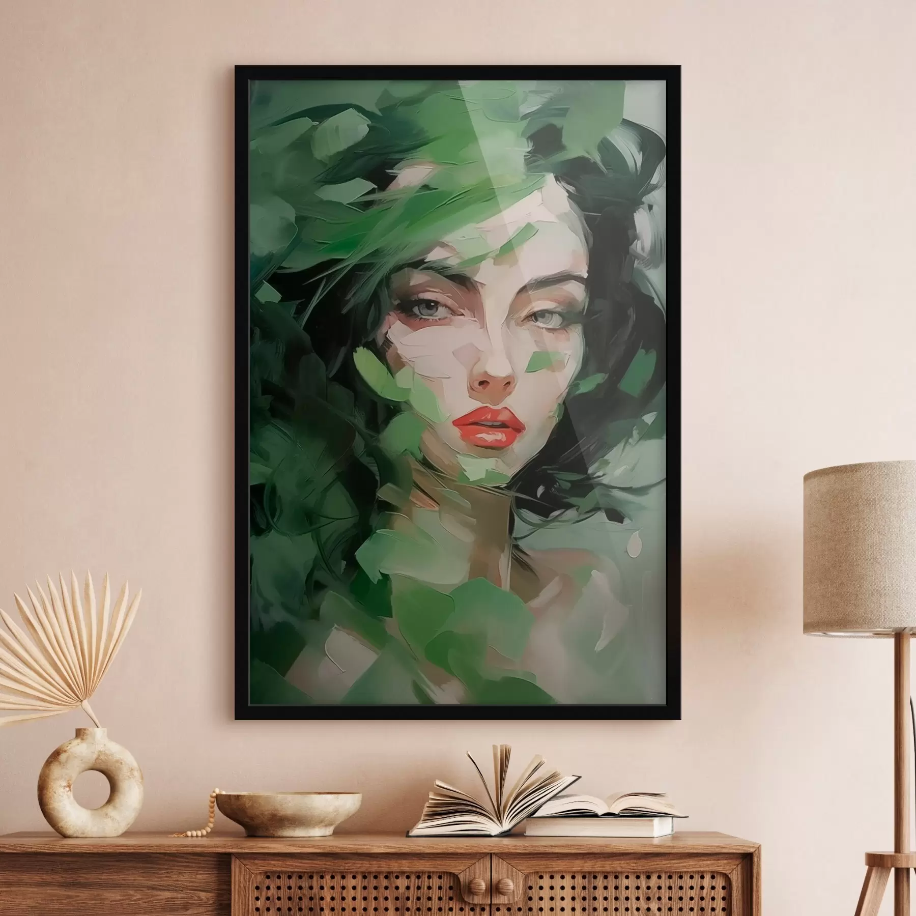 Fotobehang Abstract vrouwenportret f46224