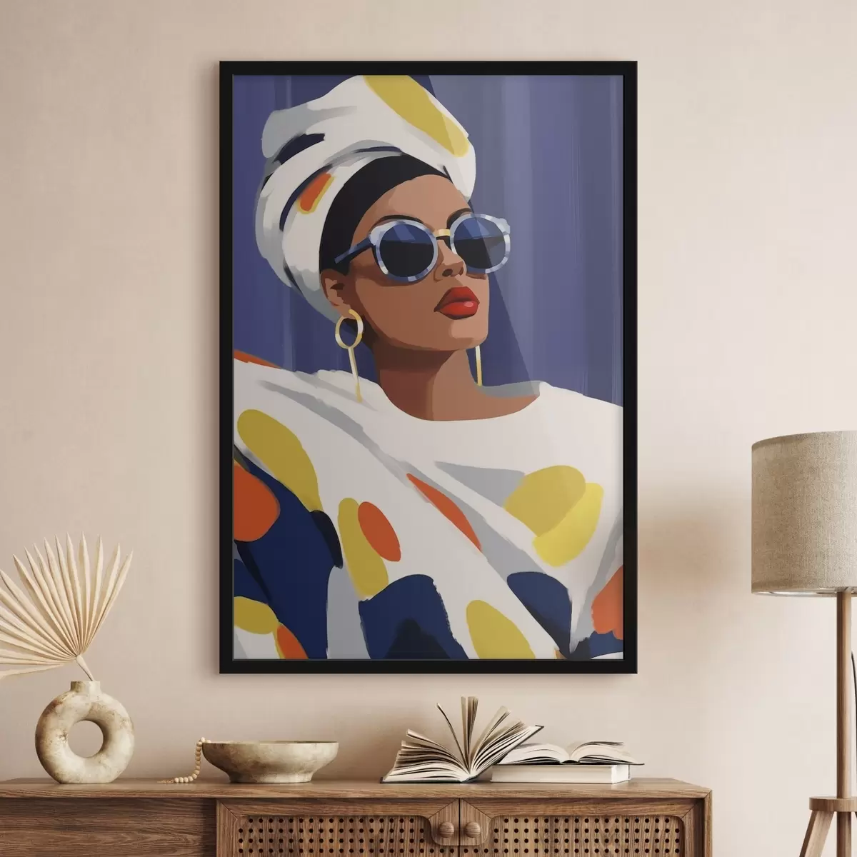 Poster Vrouw met bril f46231