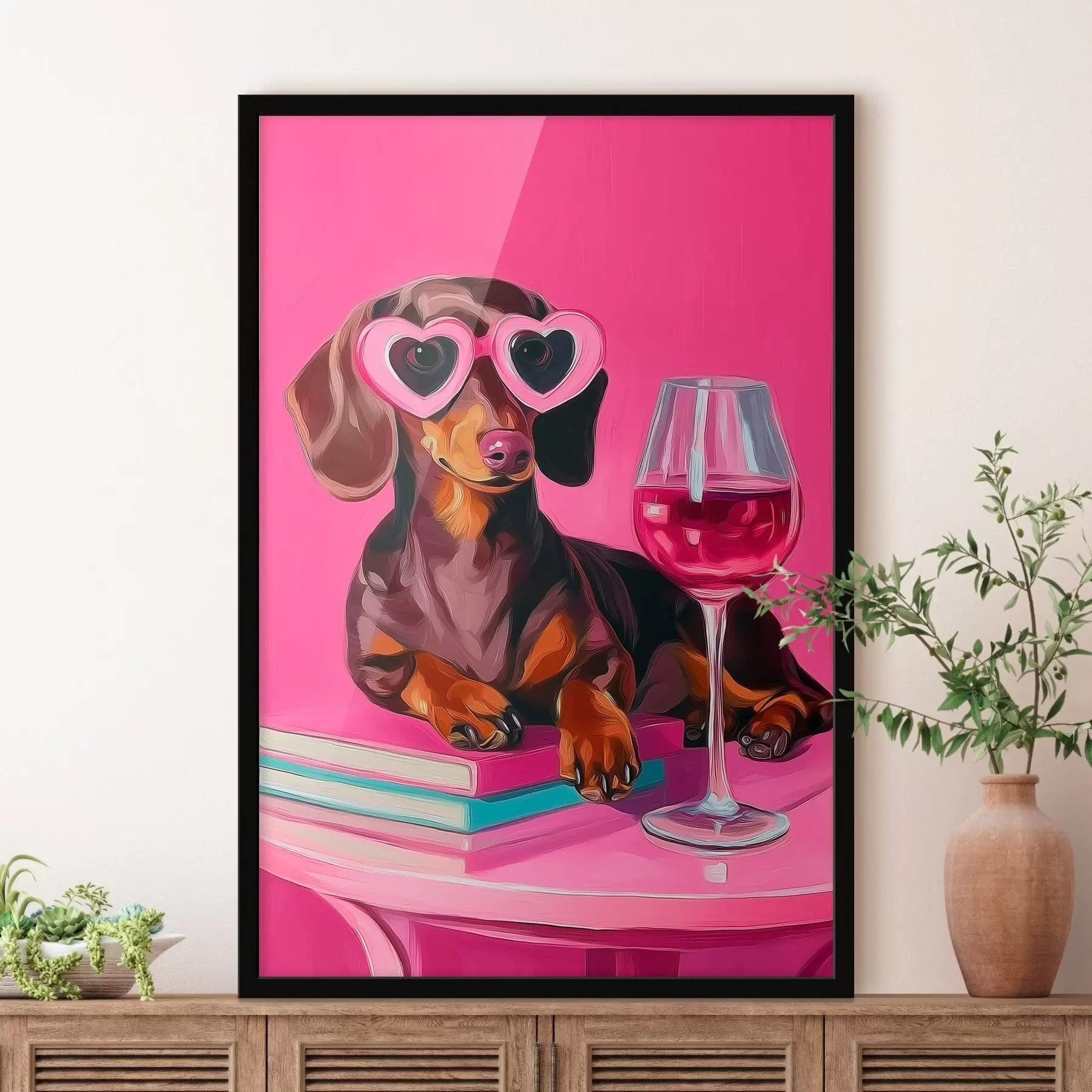Fotobehang Hond met bril f46234