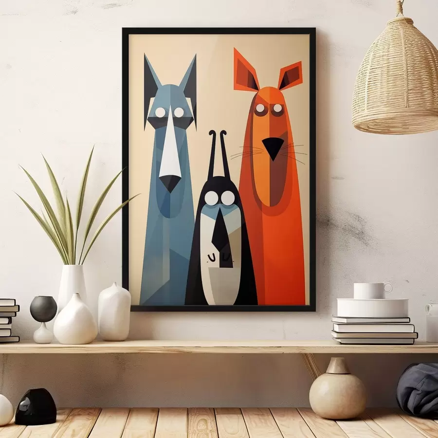Fotobehang Abstract Honden f46237