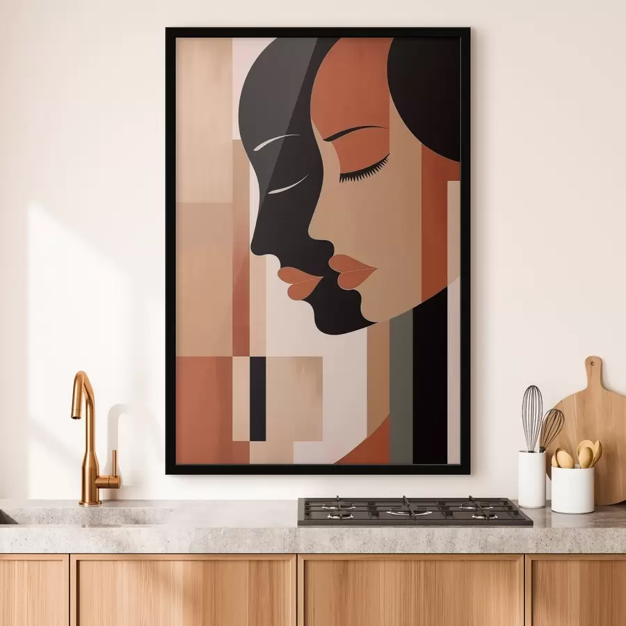 Papier peint photo Visages abstraits f46241