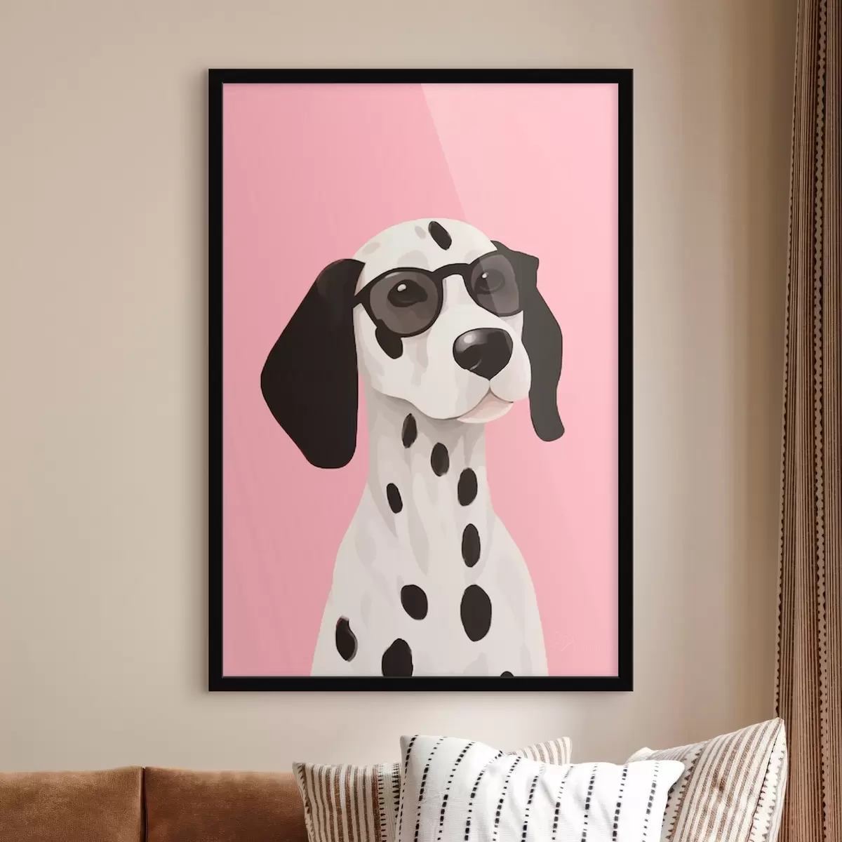 Poster Dalmatiër met zonnebril f46251