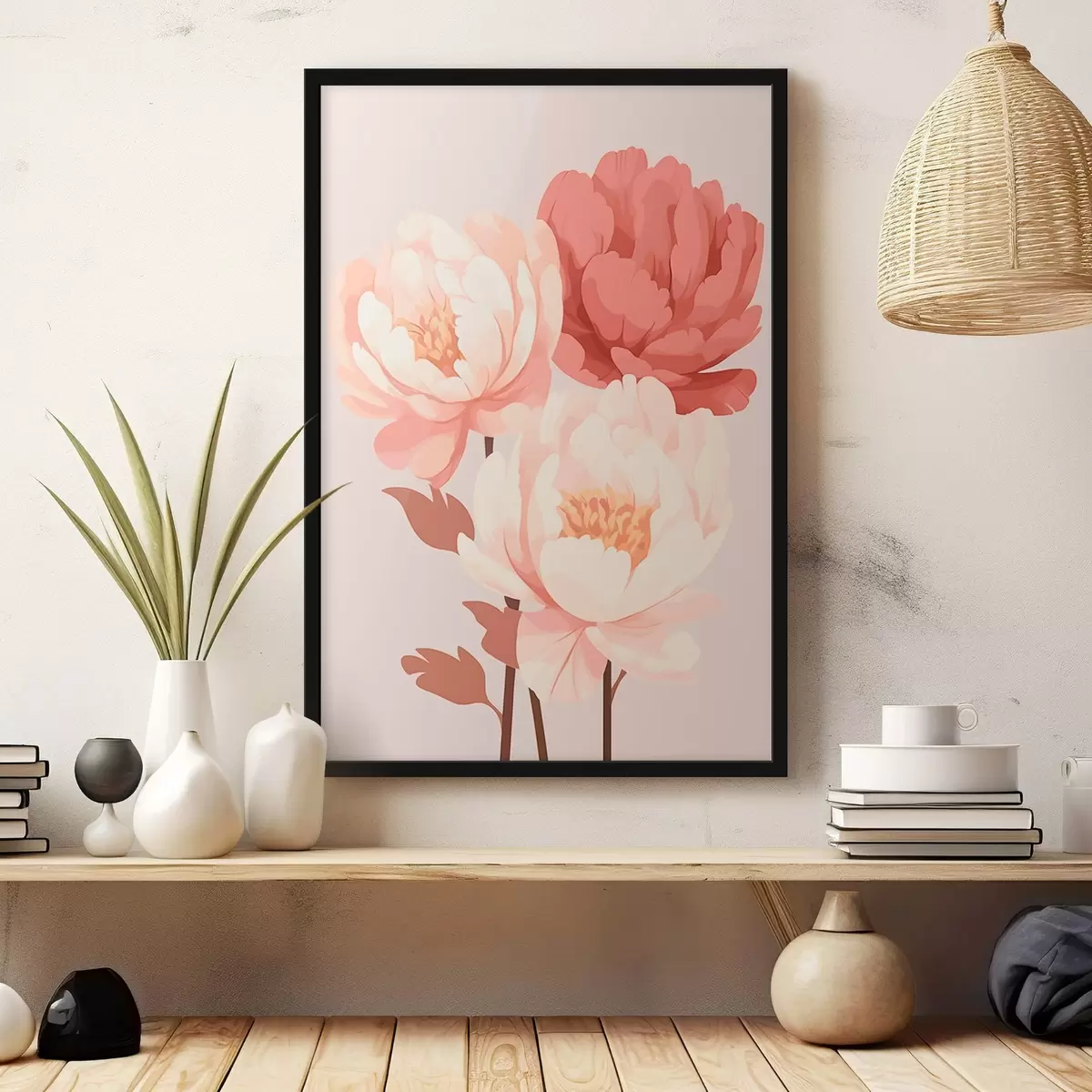 Poster Pioenrozen f46252