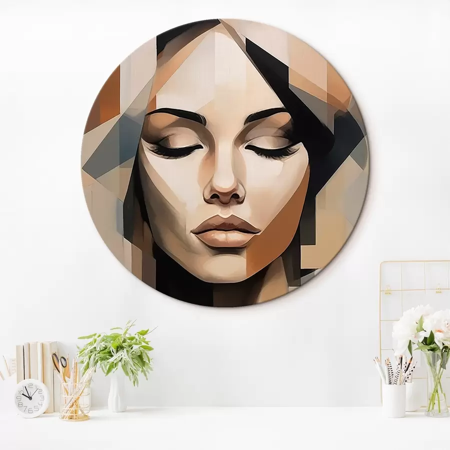  Schilderijen Geometrisch vrouwelijk portret r46220