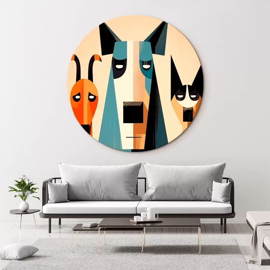  Schilderijen Abstract Honden r46235