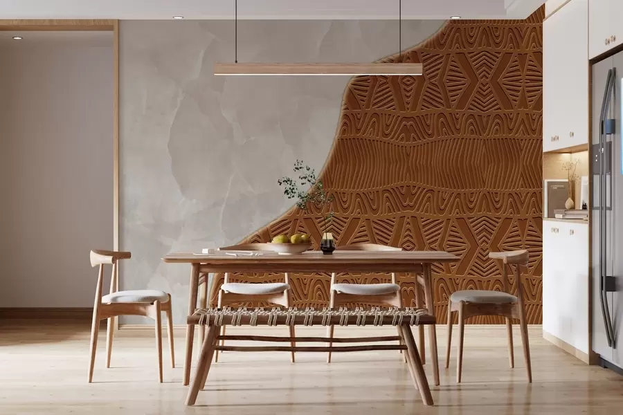 Papier peint photo Ornement et béton w04664