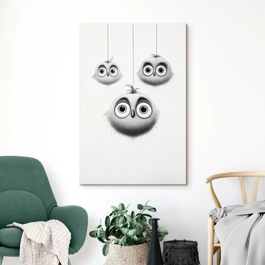  Peintures Trois oiseaux mignons s46072