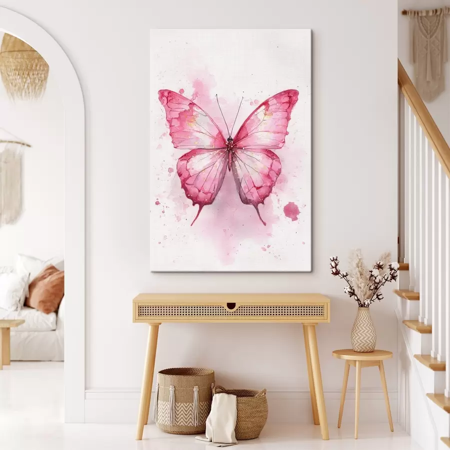  Peintures Papillon délicat sur fond aquarelle s46077