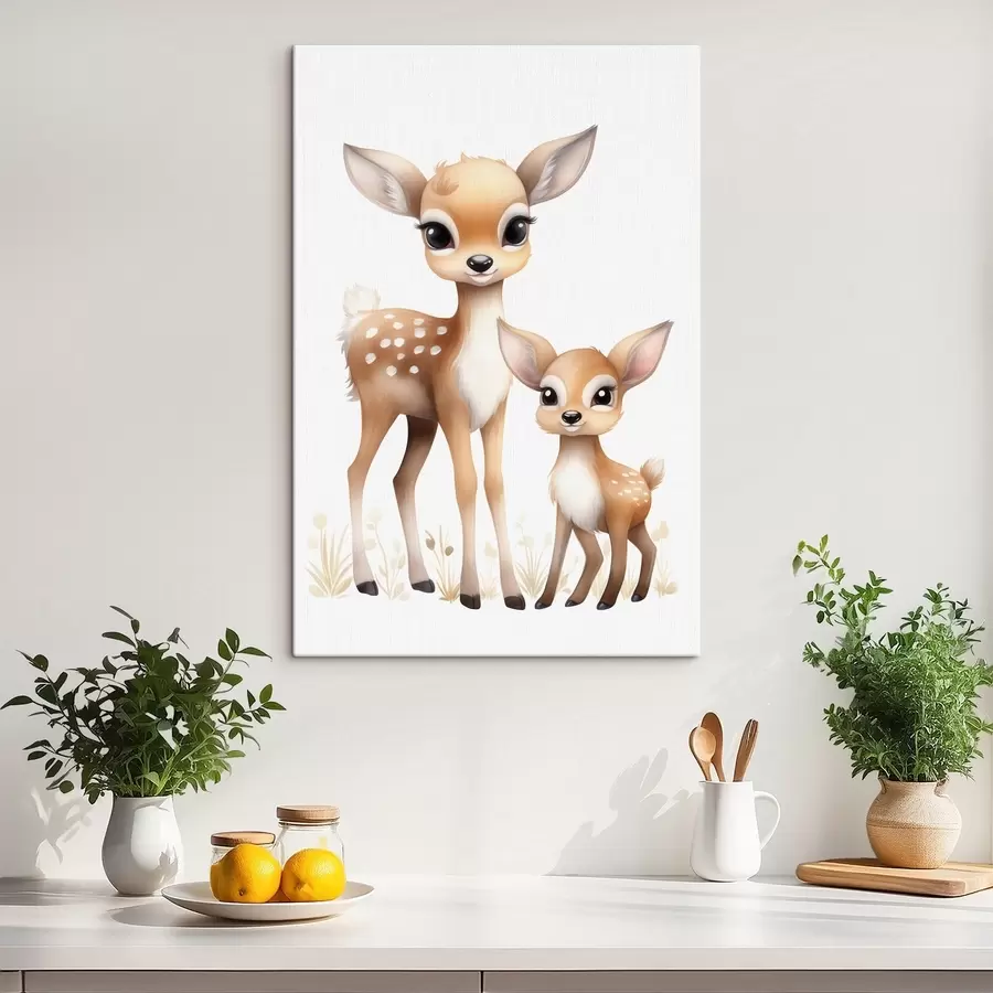  Schilderijen Twee reekalfjes s46080