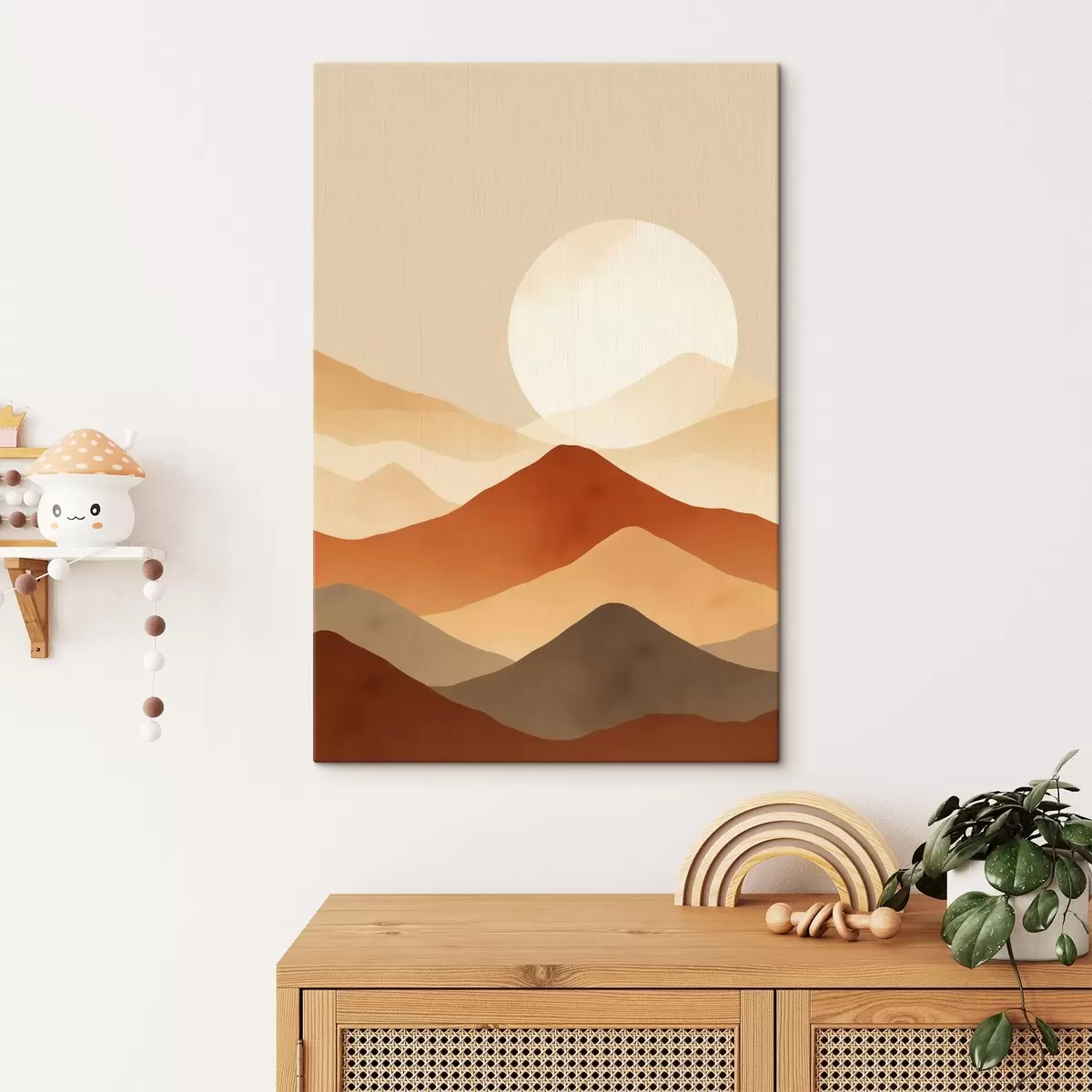  Schilderijen Enorme maan tegen een achtergrond s46083