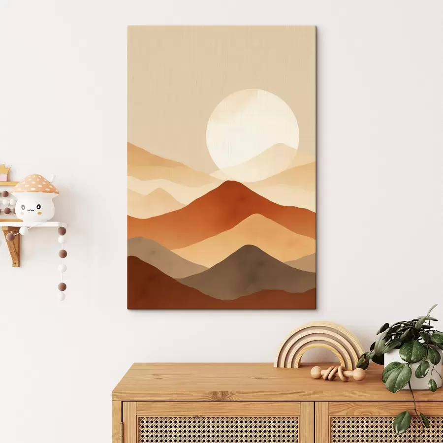  Peintures Une lune immense sur fond s46083