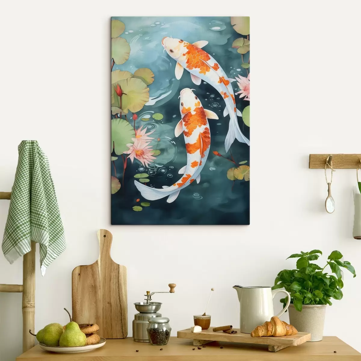  Peintures Poisson dans un étang s46087