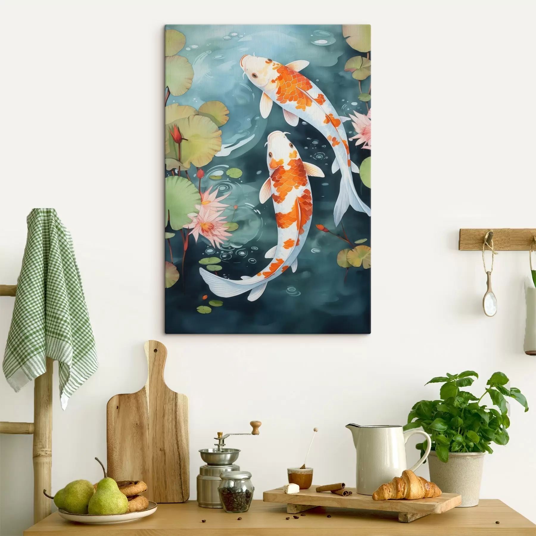  Schilderijen Vis in een vijver s46087